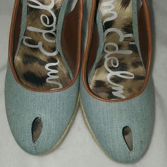 Sam Edelmen Novato Slingbacks in denim blue-Size 7 - Picture 4 of 7